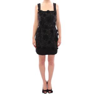 Dolce & Gabbana Black floral crystal embedded Women's dress
